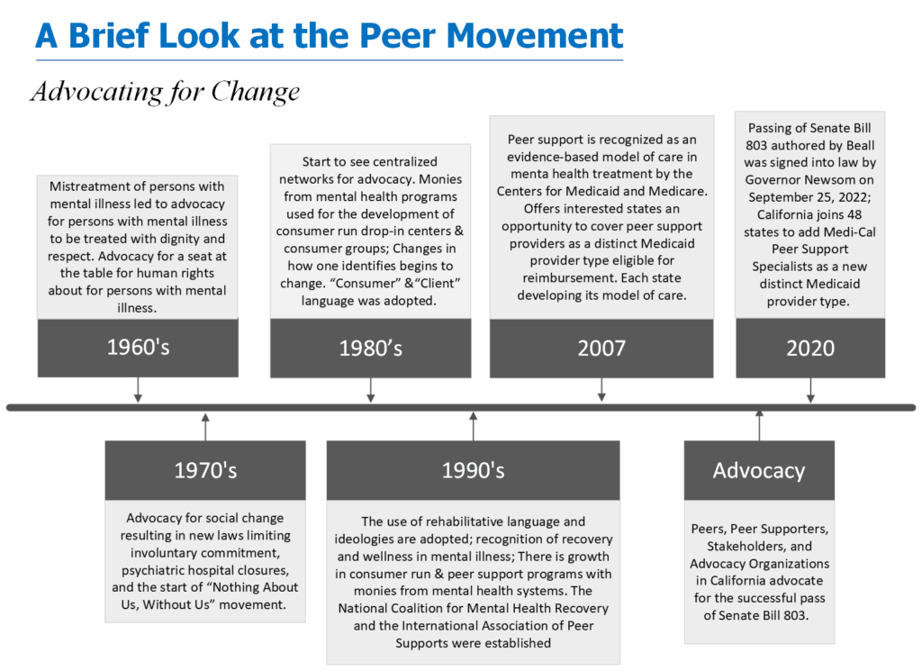 History of Peer Movement California Peer Certification
