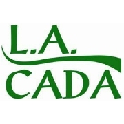 L.A. CADA green letter logo with banner under L.A.