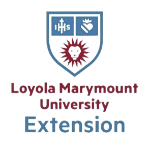 Loyola Marymount shield logo with lion and the word Extension below it.