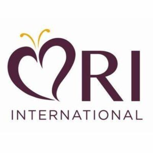 RI International Logo with a heart and RI.