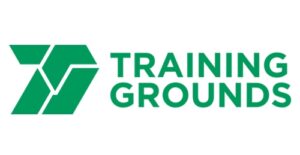 Training Grounds logo in green text.