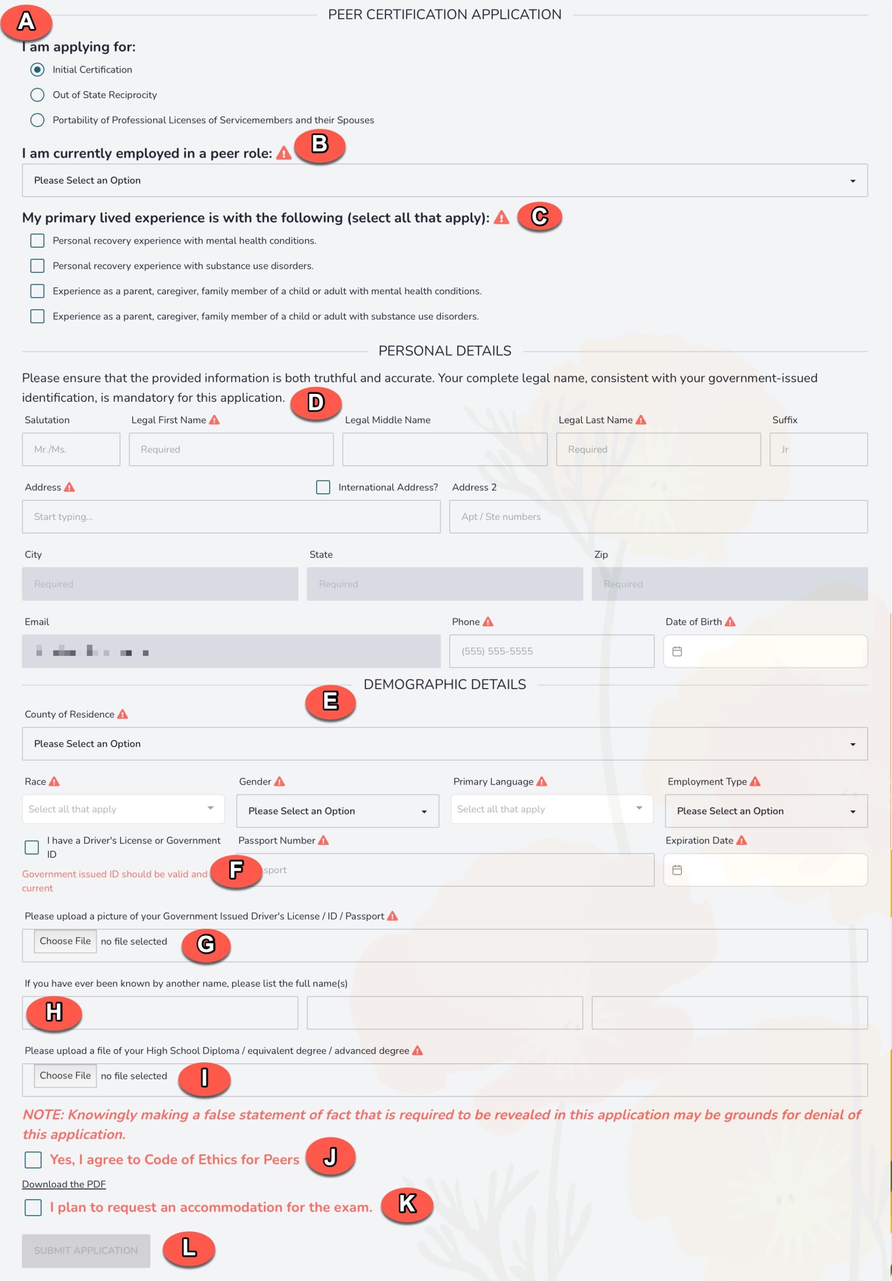 How To - Apply - California Peer Certification