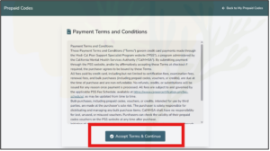 a screenshot of the terms and conditions for purchasing prepaid codes.