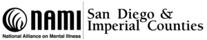 Black text reads the logo "NAMI San Diego & Imperial Counties"