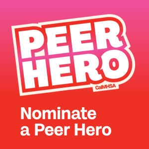 Peer Hero logo reads "nominate a peer hero"