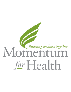 Momentum for Health logo with the tagline "building wellness together".